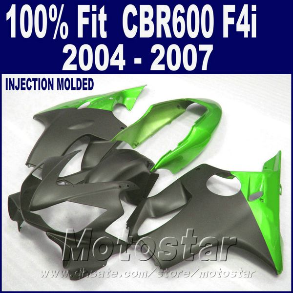 Iniezione ABS verde per carene HONDA CBR 600 F4i 2004 2005 2006 2007 kit carene in plastica 04 05 06 07 cbr600 f4i DHWE