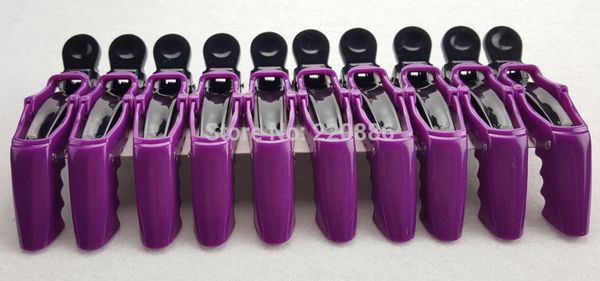 

wholesale- croc hair clip hair grip clips plastic professional hairdressing salon section gic-ha608 (10pcs/lot