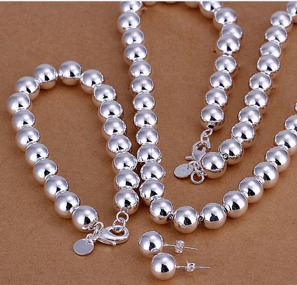 

high grade 925 sterling silver '10mm prayer beads three-piece - hollow - men jewelry set dfmss082 brand new factory direct 925 silver