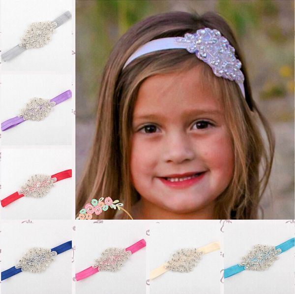 Kids Girls Luxury Shine Diamond Headbands Flower Girl Wedding Hair