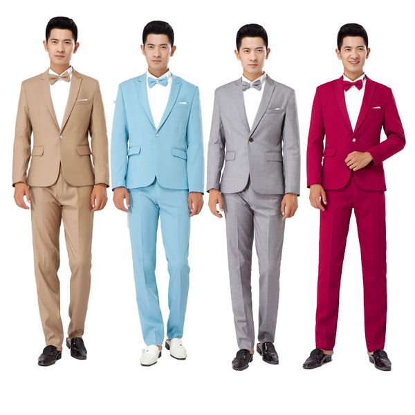 

wholesale-new 2016 long-sleeved men's suits dress hosted theatrical tuxedos for men wedding prom performance cloth suit jacket and pant, White;black
