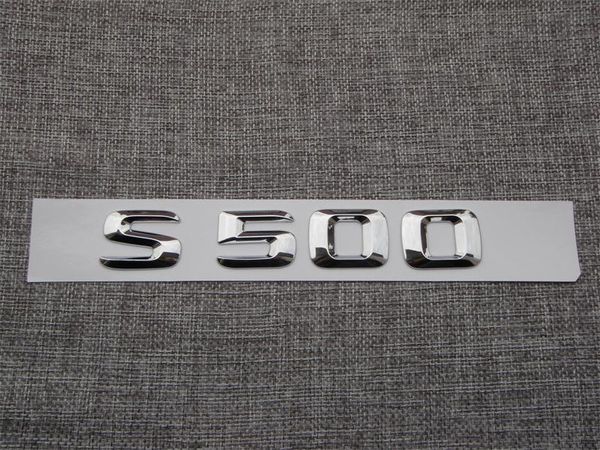 Nuovo adesivo cromato con lettere piatte numero tronco emblema distintivo per Mercedes Benz S500