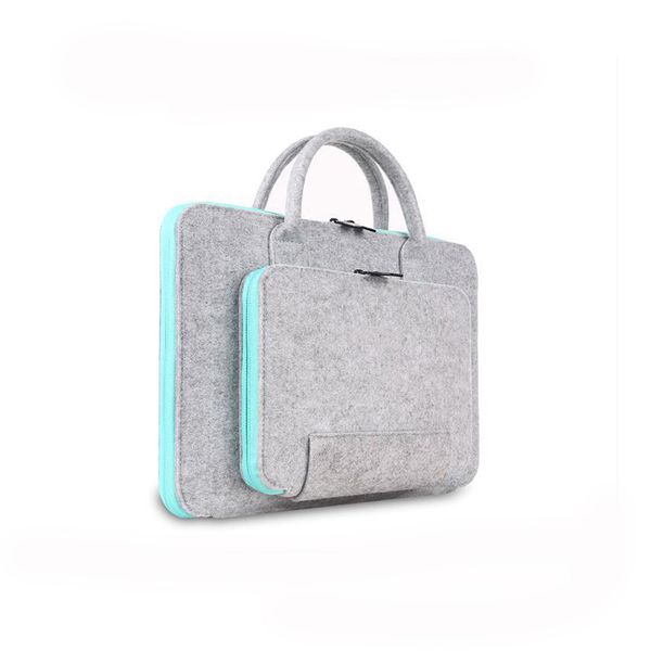 

felt briefcases lapbag notebook computer bag case handbag drop shipping can be customized adding logo