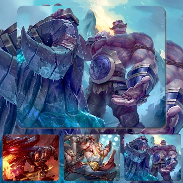 

Оптово-LOL Braum коврик для мыши для Убийцы Драконов League of Legends El Tigre
