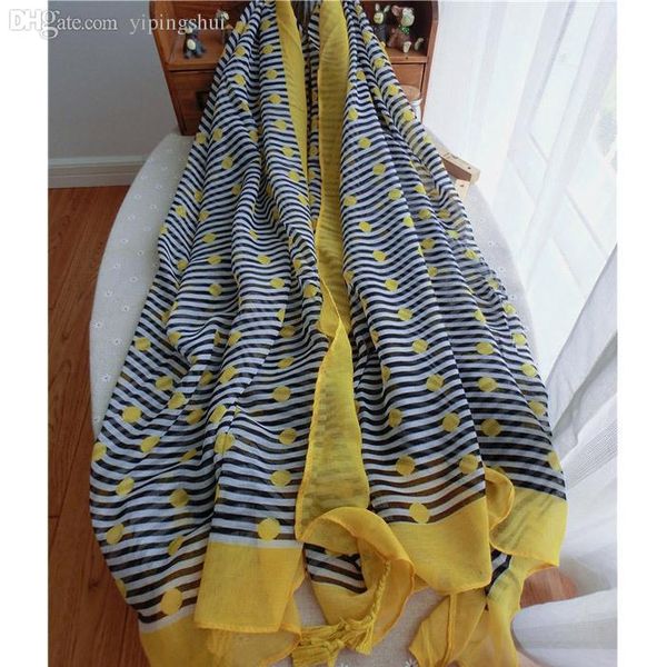 

wholesale-new ladies scarf dot striped colors patchwork shawls girl / women's wraps 180*100cm, Blue;gray