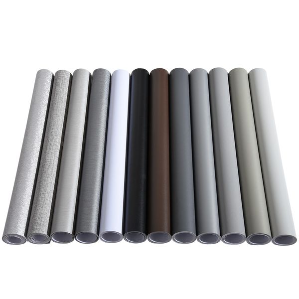 

solid color gray wallpaper self-adhesive simple warm dormitory student bedroom decoration girl wardrobe desk waterproof sticker