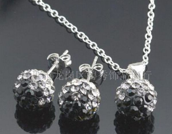 

2016 new jewelry sets,nickle shambala set,925 silver jewelry sets, african jewelry set ,crystal, more color, Black