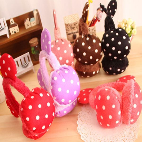 

wholesale-cute girls ladies colorful plush fluffy warm earmuffs earlap ear winter earwarmers, Blue;gray