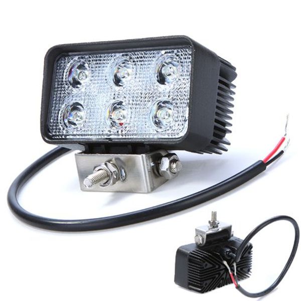 

18w led work light bar flood driving lights offroad fog 4wd boat ute