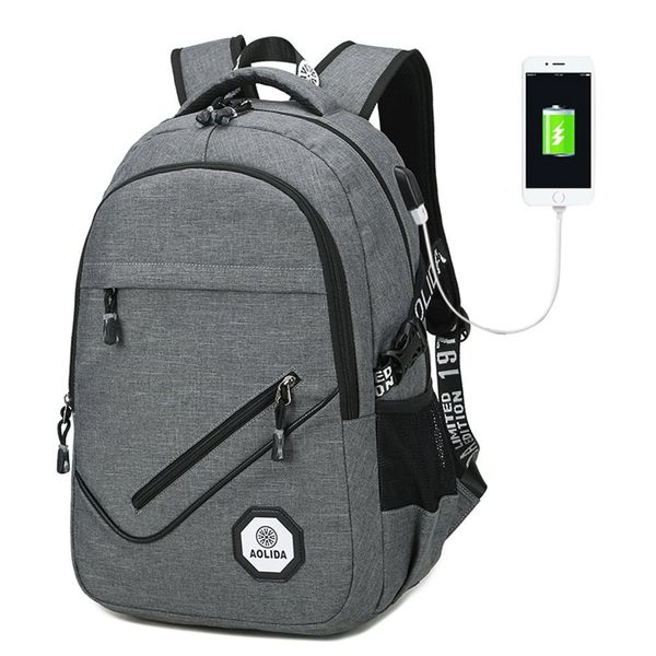Acquista Zaino Laptop Da Lavoro Zainetto Casual Con Porta Di Ricarica Usb Borsa Da Viaggio Uomo A 24 73 Dal Kkskyle Dhgate Com
