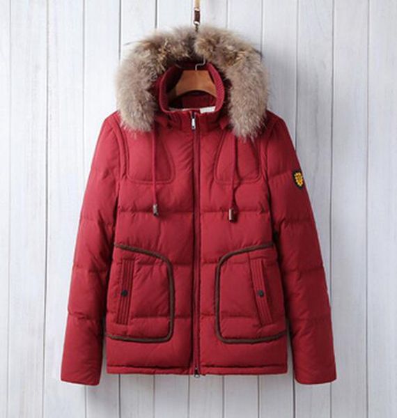 

men's winter fashion thickening big yards white duck down new cultivate one's morality short detachable cap down jacket coat. m, Black