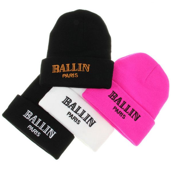 

оптовая торговля-горячие продажи 2015 ballin paris beanie beanie спорт зимняя шапочка мужчины hat шапочка вязаные зимние шапки для женщин мо, Blue;gray