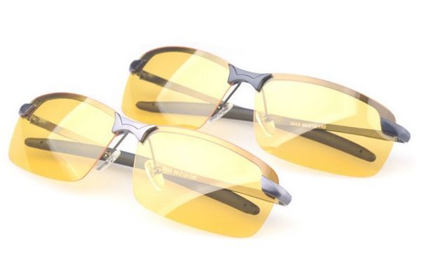 

wholesale-new 2016 sport glasses men polarized driving sunglasses yellow lense night vision driving glasses polaroid goggles reduce glare, White;black