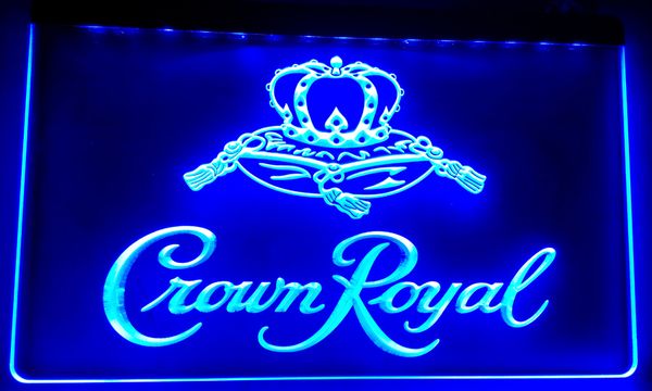 

LS018 Crown Royal Derby Виски NR пивной бар LED неоновый свет Вход