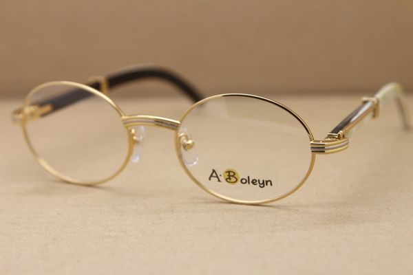 

wholesale genuine natural buffalo horn white inside black rimless 2822546 glasses eye glasses frames for women frame size:53-22-135mm, Silver