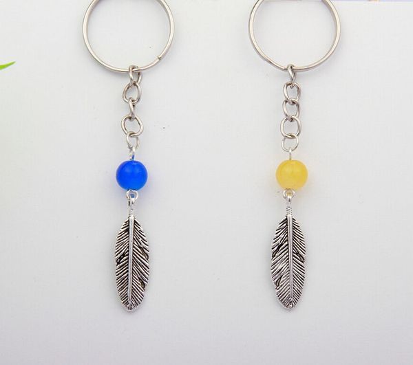 

30 шт. модные ювелирные изделия винтаж серебряное пероwingmulticolor бусы очарование брелок подарки fit diy брелок бесплатная доставка s790, Slivery;golden