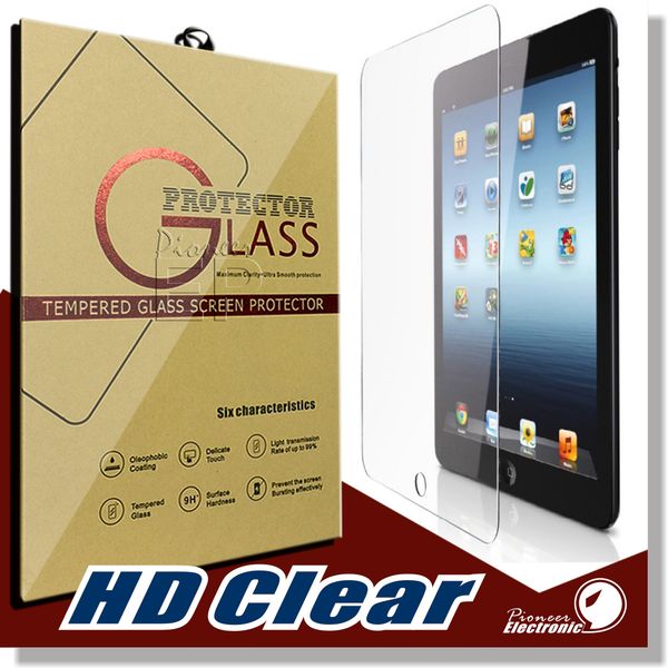 

для ipad mini 2 3 4 air pro 9,7-дюймовый экран протектор небьющиеся царапинам hd очистить ipad mini 2/3 ipad воздуха закаленное стекло