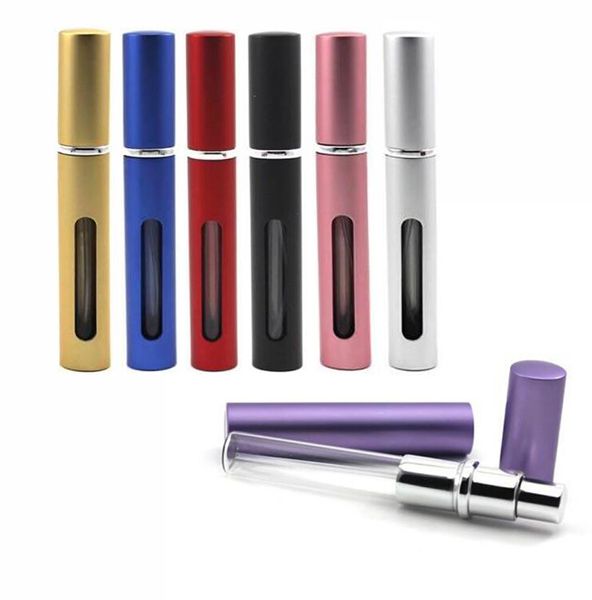 5 ml Mini Taşınabilir Doldurulabilir Parfüm Atomizer Sprey Şişeler Boş Şişeler 7 Renkler Seçin Seyahat Metal Parfüm Şişeleri Ücretsiz Kargo