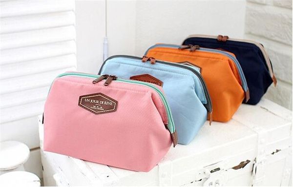 

2015 женщин макияж косметические чемоданы моды твердых набор 4 цвета организатор сумка для леди малый молния косметические сумки бесплатная