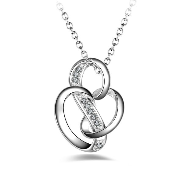 

fashion 925 silver belief with diamond jewelry 925 silver necklace valentine's day holiday gifts 1710
