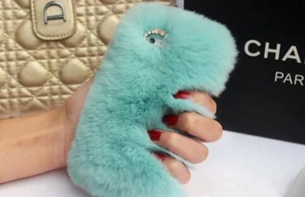 

Real rex Rabbit soft Fur Phone diamond cover Case For Iphone X 8 7 6 6S Plus 5C Samsung Galaxy Note 5 4 S7 S6 Edge S5 S4 s8 new hot 2018