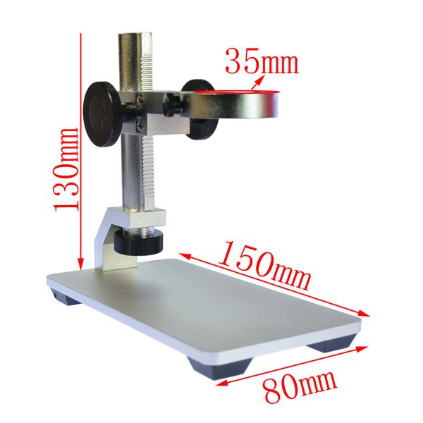 Freeshipping Più nuovo USB Digital Microscope Endoscopio Lente d'ingrandimento Videocamera digitale Microscopio Supporto Supporto Staffa universale da 35 mm