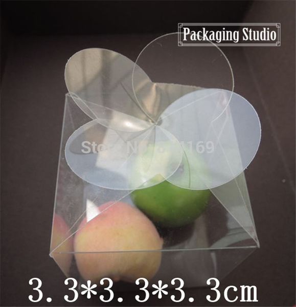 Розничные коробки конфеты подарка благосклонности венчания цветка коробок PVC клевера листьев малые ясные пластичные упаковывая