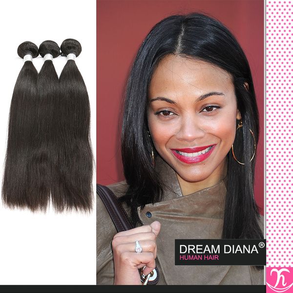 6a Brazilian Virgin Hair 4 Bundles Straight Hair Jet Black Human