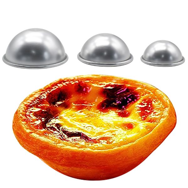 

new 3d aluminum alloy ball sphere mold cake baking pastry mould 300pcs/lot ic904