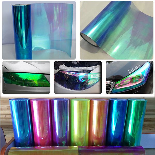 

0.3x10m(1x33ft) chameleon neo pearl color headlight taillight fog light vinyl tint film ing