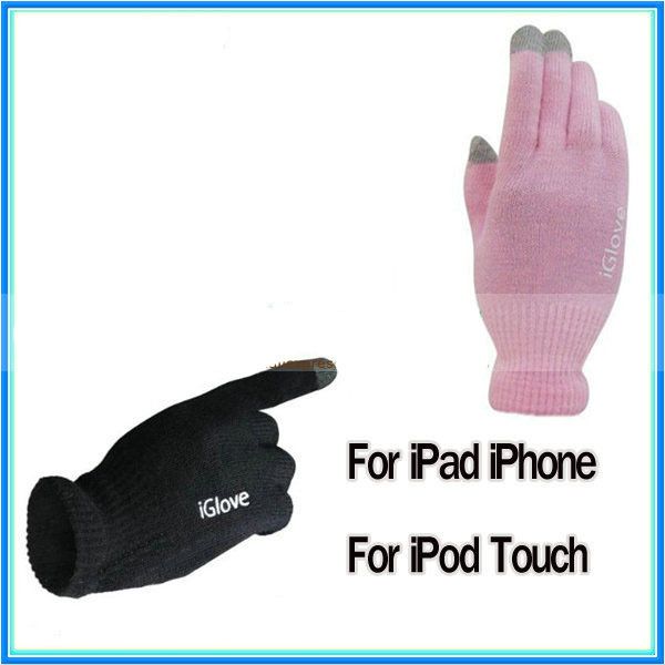 

wholesale-fashion couple iglove gloves touch screen for ipad ipod smartphone knit glove hand warmer men women 6 colors hipping, Blue;gray