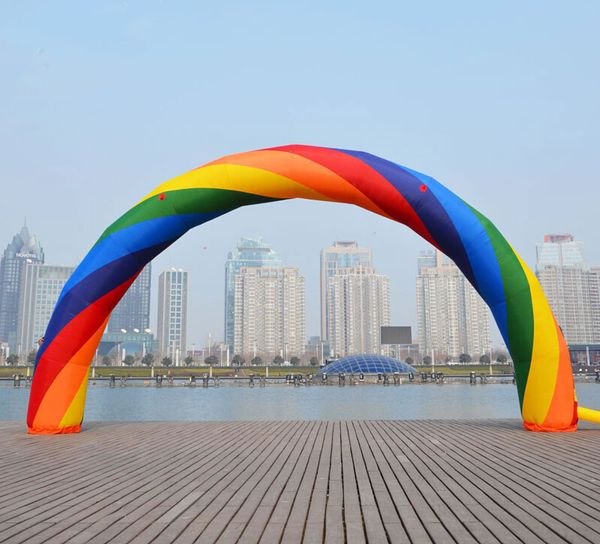 

wholesale-new discount 20ft*12ft d=6m inflatable rainbow arch advertising fast