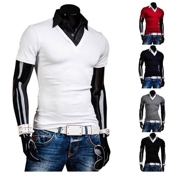 

new arrival men's summer casual slim fit british polo shirt t shirts short sleeves tee fashion, White;black
