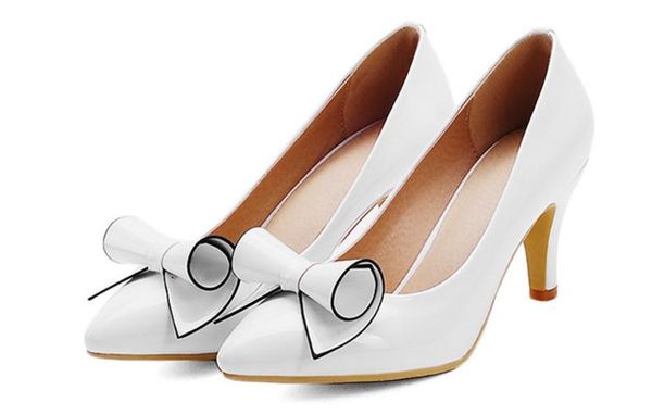 

the spring and autumn new 2017 pointed high-heeled shoes size, Black