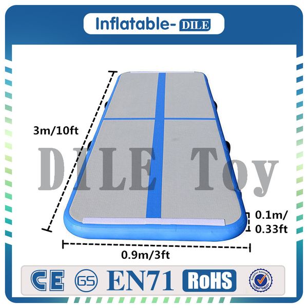 

factory price 3x0.9x0.1m gymnastics inflatable air track gym mat inflatable air tumble track inflatable airtrack for sale