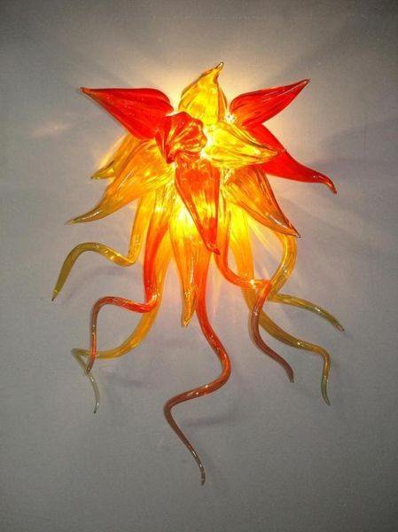 

100% mouth blown borosilicate lamp light home decor contemporary style murano glass decorative wall mounted lamps