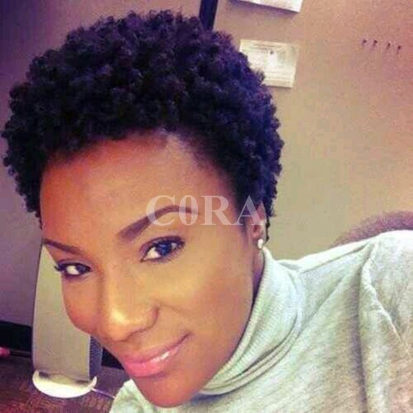 Tight Afro Kinky Curly Rihana Brazilian Human Hair Style Brazilian