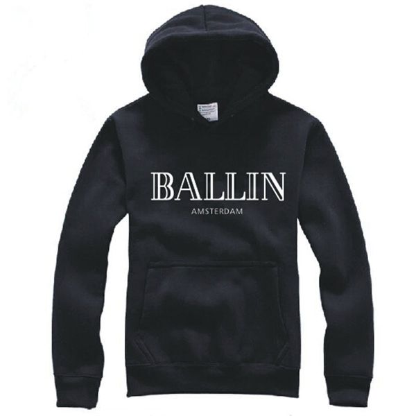 

wholesale- winter fashion men's clothing hoodies ballin amsterdam graphic sweatshirt men long sleeves hoodie cool cotton sweatshirts, Black
