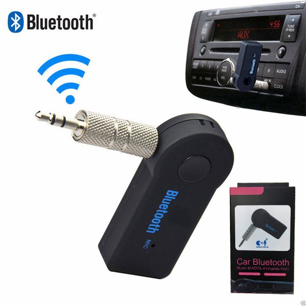 

Hot Sell Wireless AUX Bluetooth Receiver for Car Headphone Speaker 3.5mm Bluetooth Audio Music adapter Jack with Mic
