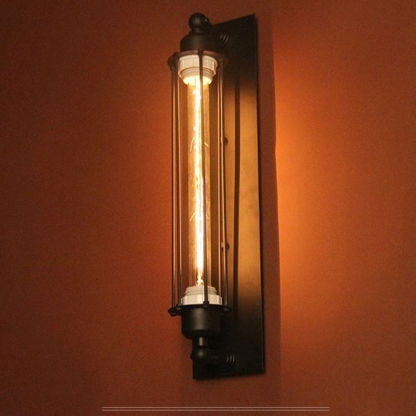 

wholesale-vintage edison bulb wall lighting lamp fixture wrought iron retro loft creative personality industrial light for restaurant