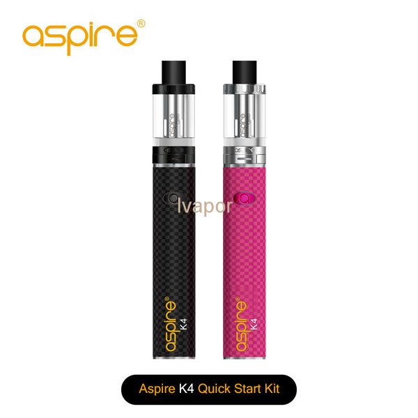 

Аутентичные Aspire K4 Quick Start Kit с 2000mAh С Cleito Tank K4 батареи Vape комплект Ecig Free DHL