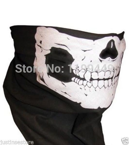 

wholesale-free shipping 1 pcs skull design multi function bandana ski sport motorcycle biker scarf face mask sport masks skull mask free, Blue;gray