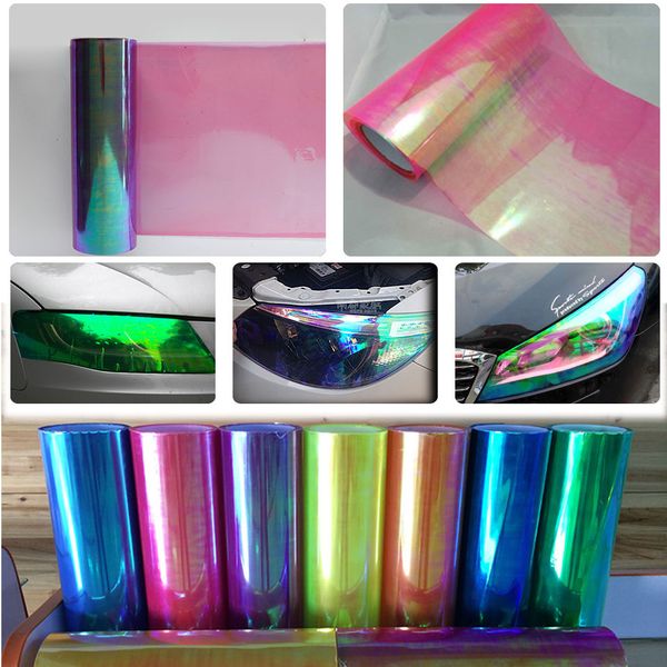 

0.3x10m(1x33ft) chameleon gloss tint taillight headlight vinil film fog light film