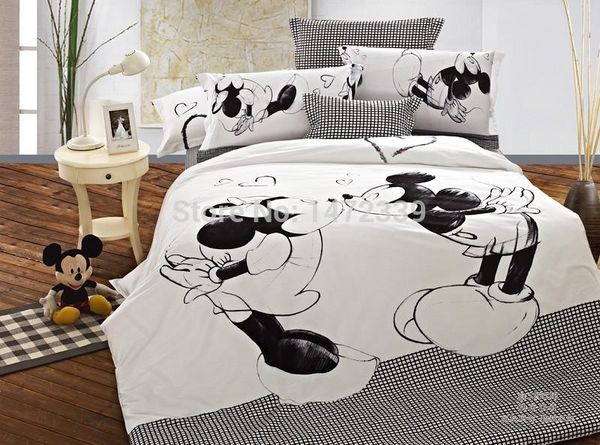 2015 Top Queen Size Mickey Mouse Bedding Minnie Mouse Bedding Sets