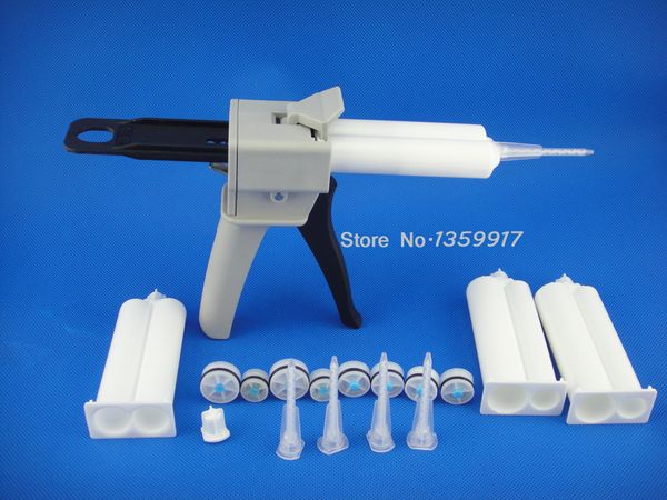 

metal buckle ab glue cartridge 2:1 1:1 universal 50ml manual dispense gun with cartridge &mixing nozzle