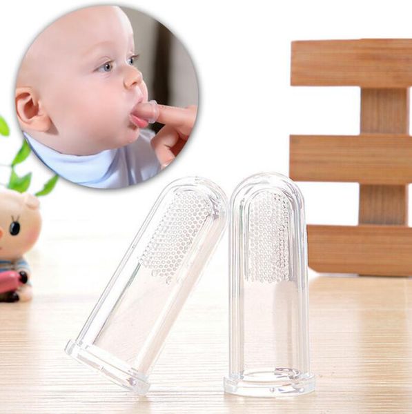 

prettybaby kids baby infant soft silicone finger toothbrush newborn baby toothbrush finger rubber clean massager training brush