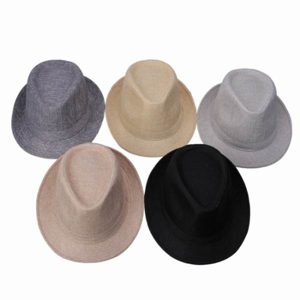 

Trendy Unisex Jazz Hats Women Man Outdoor Casual Panama Hats Stylish Summer Sun Fedora Caps DWT*3