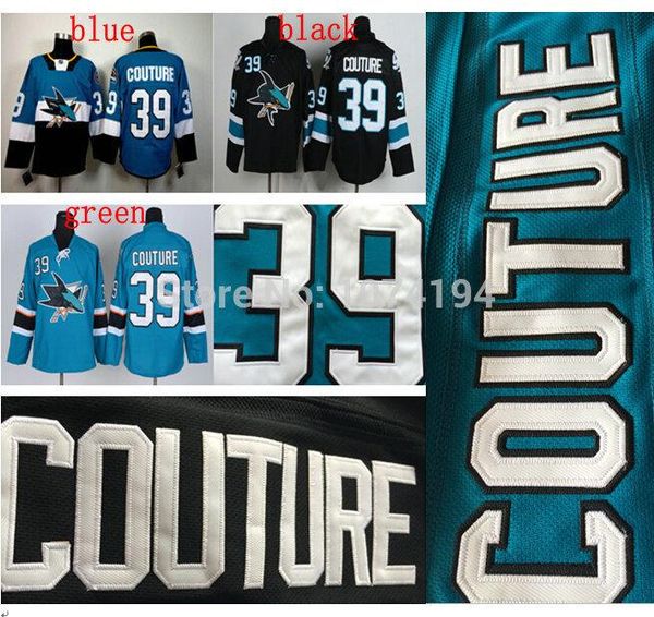 

wholesale san jose sharks jersey black winter edition 39 logan couture jersey 88 brent burns home teal green road white third hockey jersey, Black;red