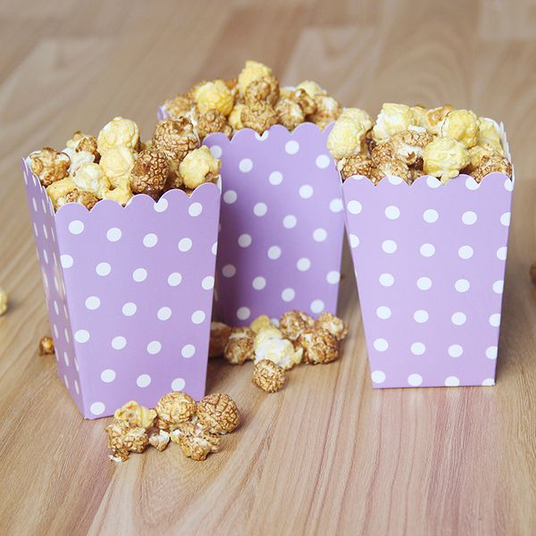 

mini popcorn boxes polka dot candy buffet favor party paper bags movie home baby shower supplies wedding decor