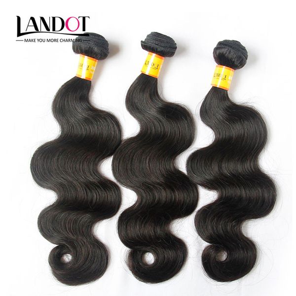 

9a grade malaysian body wave virgin human hair weave bundles 3pcs unprocessed malaysian remy hair extensions soft full tangle color 1b, Black